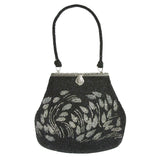 1930s handbag with black & silver beads