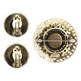Back of Schiaparelli brooch & earrings