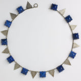 Art Deco necklace with molded sugar-loaf stones