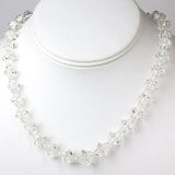 Faceted rock crystal necklace