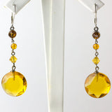 Citrine dangle earrings from 1920s