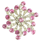 Bogoff brooch with pink tourmalines & diamantés