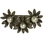 Grey pearl flower brooch by Miriam Haskell