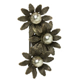 Grey Pearl Flower Brooch by Miriam Haskell