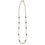 Baroque pearl & amethyst bead 1970s necklace