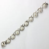 Pearl and sterling silver link 1950s bracelet