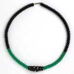 Full view of onyx & chrysoprase Art Deco necklace