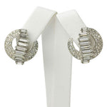 Trifari earrings with diamanté-embellished crescents