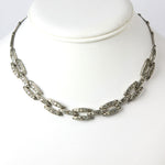 Vintage link necklace with diamanté