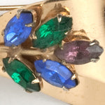 Close-up view of gemstone flowers
