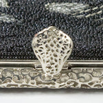 Close-up view of frame and clasp