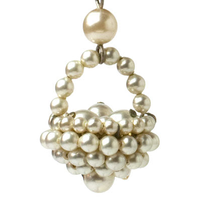 Close-up view of pearl basket