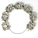 Sterling silver & diamante 1940s bracelet