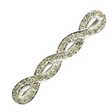 Diamanté & Sterling Twisted Bar Brooch by Dorsons
