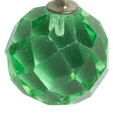 Close-up view of faceted bead