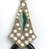 Close-up view of emerald enamel