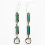 Back of chrysoprase earrings