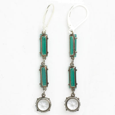 Back of chrysoprase earrings