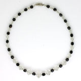 Onyx & crystal bead Art Deco necklace