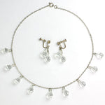 Crystal briolette necklace & earrings