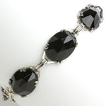 1920s onyx and silver bracelet