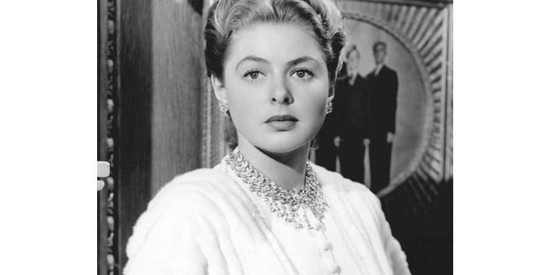 Movie jewelry by Harry Winston and worn by Ingrid Bergman in Notorious
