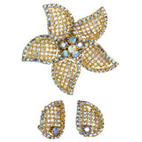 Dazzling vintage starfish brooch & earrings set