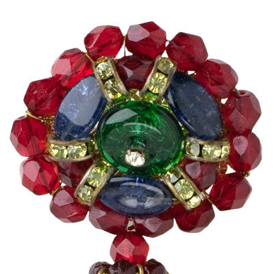 Close-up view of brooch top