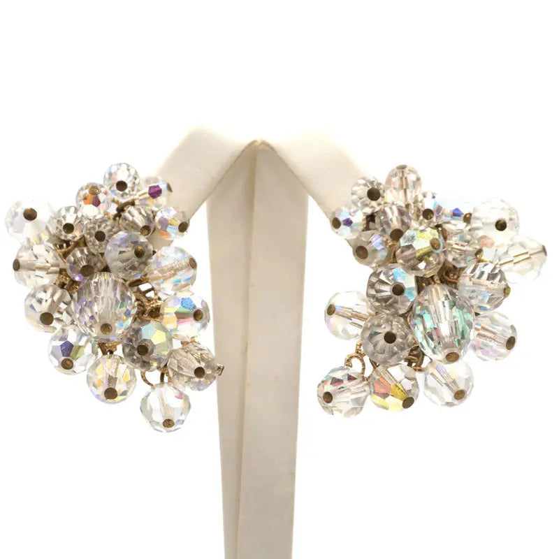 Crystal bead earrings by Alice Caviness