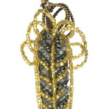 Close-up view of seed beads