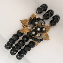 Vintage onyx bracelet w/decorative clasp