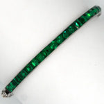 Emerald bangle in sterling