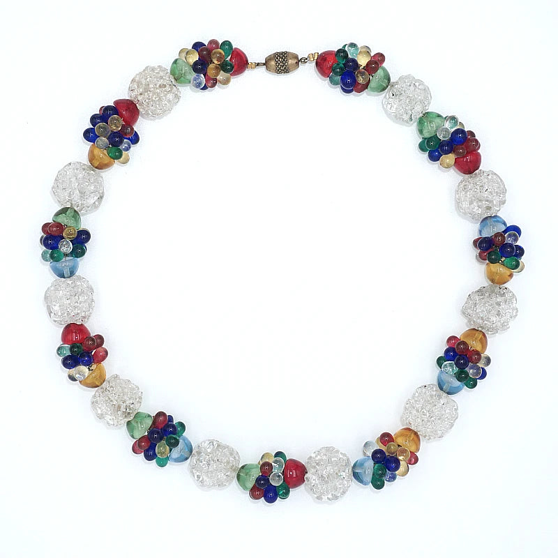 Colorful vintage bead necklace