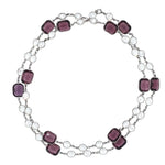 Vintage amethyst necklace with crystals