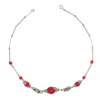 Machine Age red bead necklace