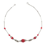 Machine Age red bead necklace