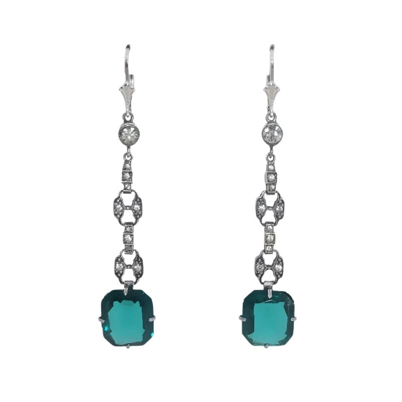 Vintage emerald earrings
