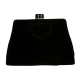 Vintage clutch purse in black velvet