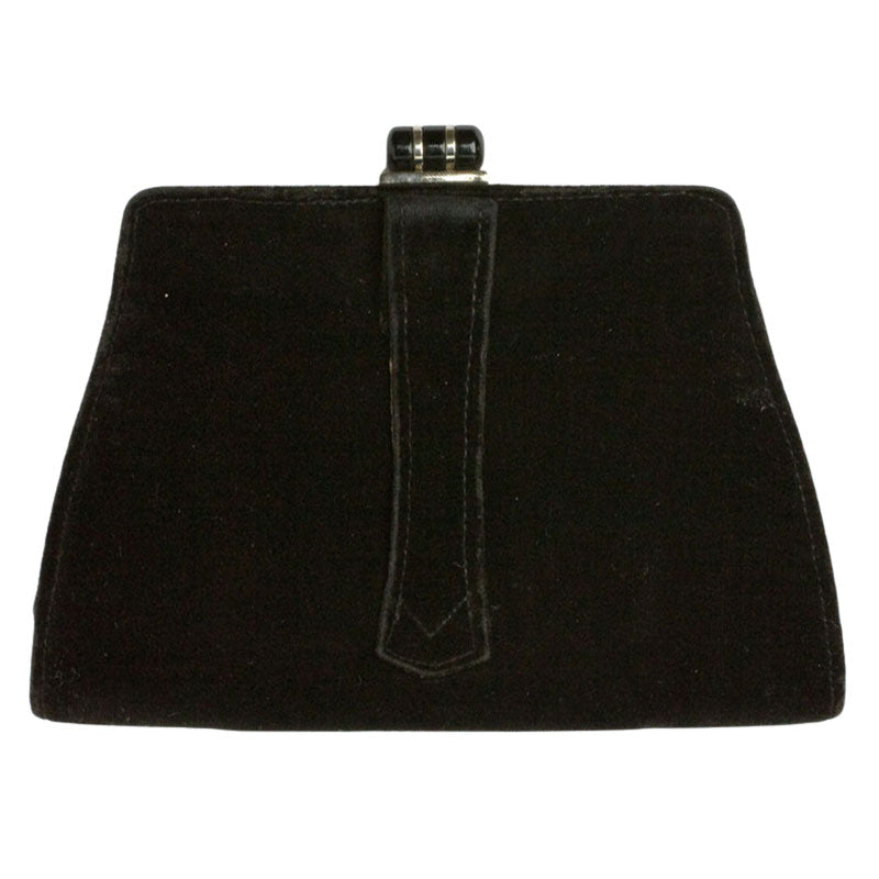 Back of 1920s clutch purse, showing the hand strap
