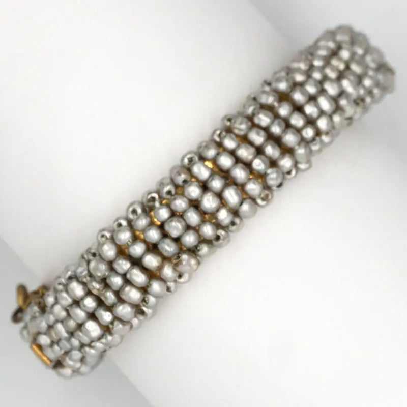 Silver pearl bracelet by Miriam Haskell