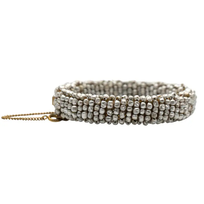 Pearl-wrapped bangle