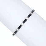 1930s onyx tennis bracelet with diamantes