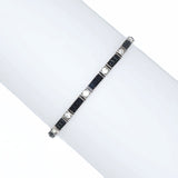 1930s onyx tennis bracelet with diamantes