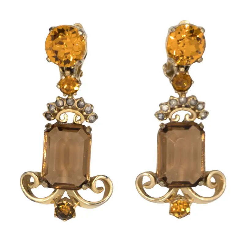 1950s Schiaparelli pendant earrings