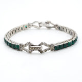 Faux emerald line bracelet by Otis