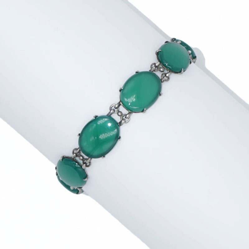 Chrysoprase bracelet by Wachenheimer Bros.