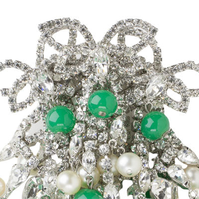 Close-up view of Hattie Carnegie dangle brooch