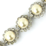 Pearl Bracelet with Diamantés