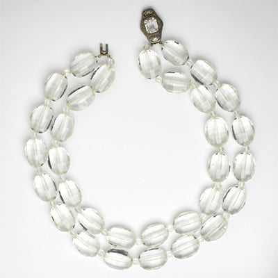 Glass bead 2-strand necklace