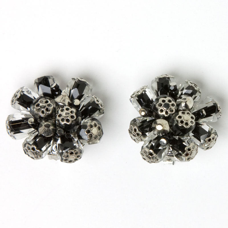Black-and-white ear clips by Alice Caviness
